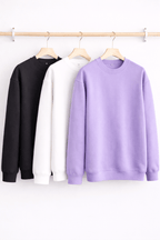 Everyday Full Sleeve Cotton Sweatshirts for Men (Pack of 3) | Fleece