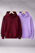 Vibe Mix Combo (2-Pack) Maroon and Lavender | Hoodie Fleece