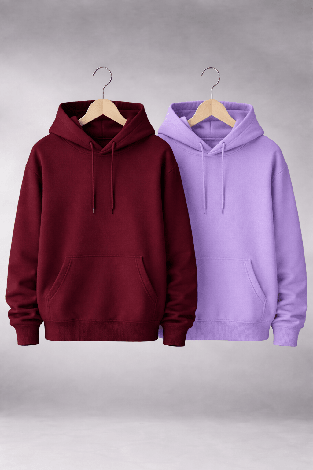 Vibe Mix Combo (2-Pack) Maroon and Lavender | Hoodie Fleece